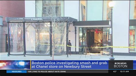 boston chanel robbery|Car Slams Into Chanel On Newbury Street In 'Smash And Grab' .